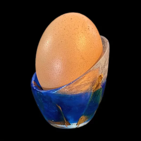 coquetier à oeuf bleu