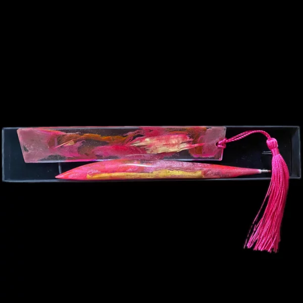 marque page stylo rose