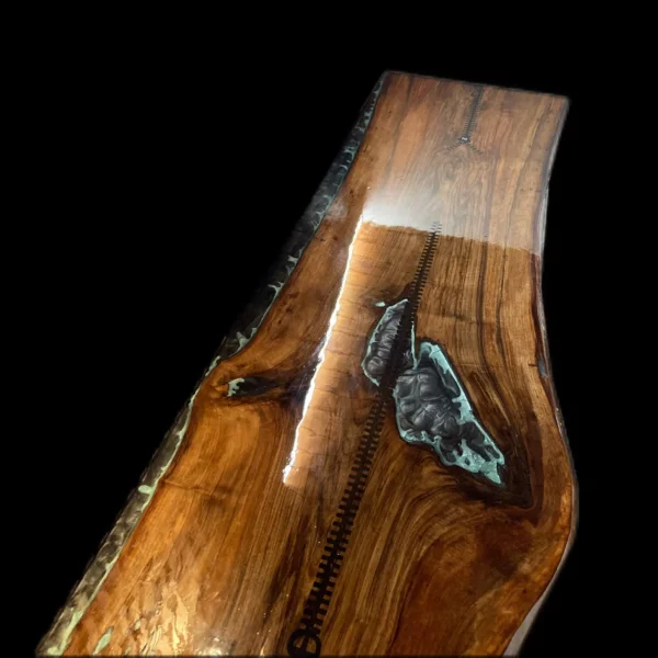 exemple Bureau table rectangulaire live edge