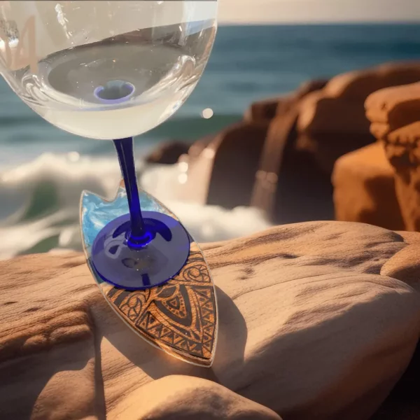 sous verre tattoo maori en bord de plage rocher