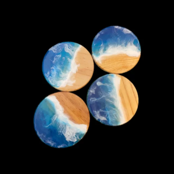 set de 4 sous-verre wave