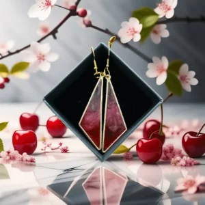 Boucles d'oreilles cerise