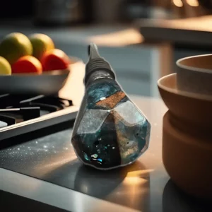Bouchons de bouteilles format gros diaman dans décor cuisine