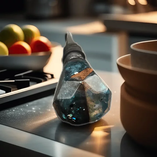 Bouchons de bouteilles format gros diaman dans décor cuisine