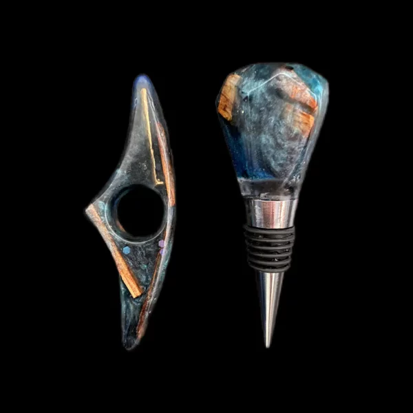 exemple d'assortiment bouchon de bouteille avec bague de lecture bleu nuit